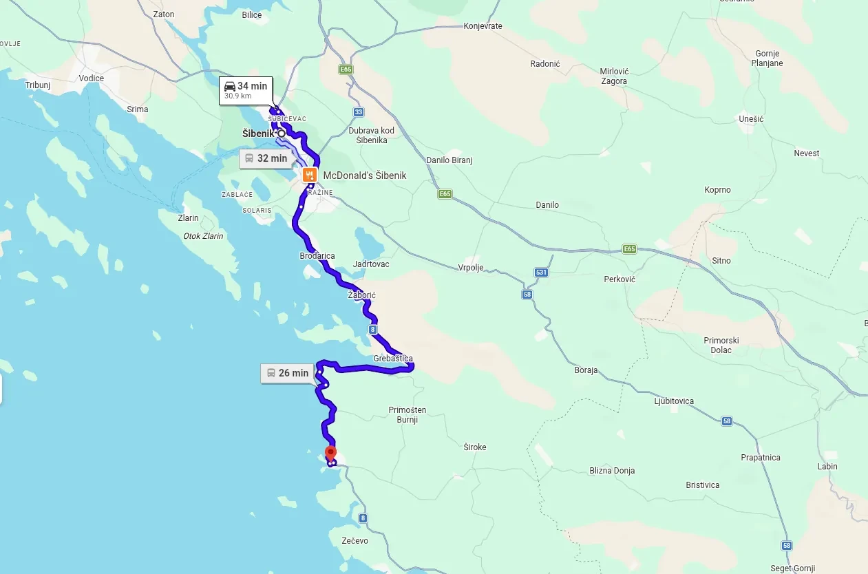 Šibenik – Primošten