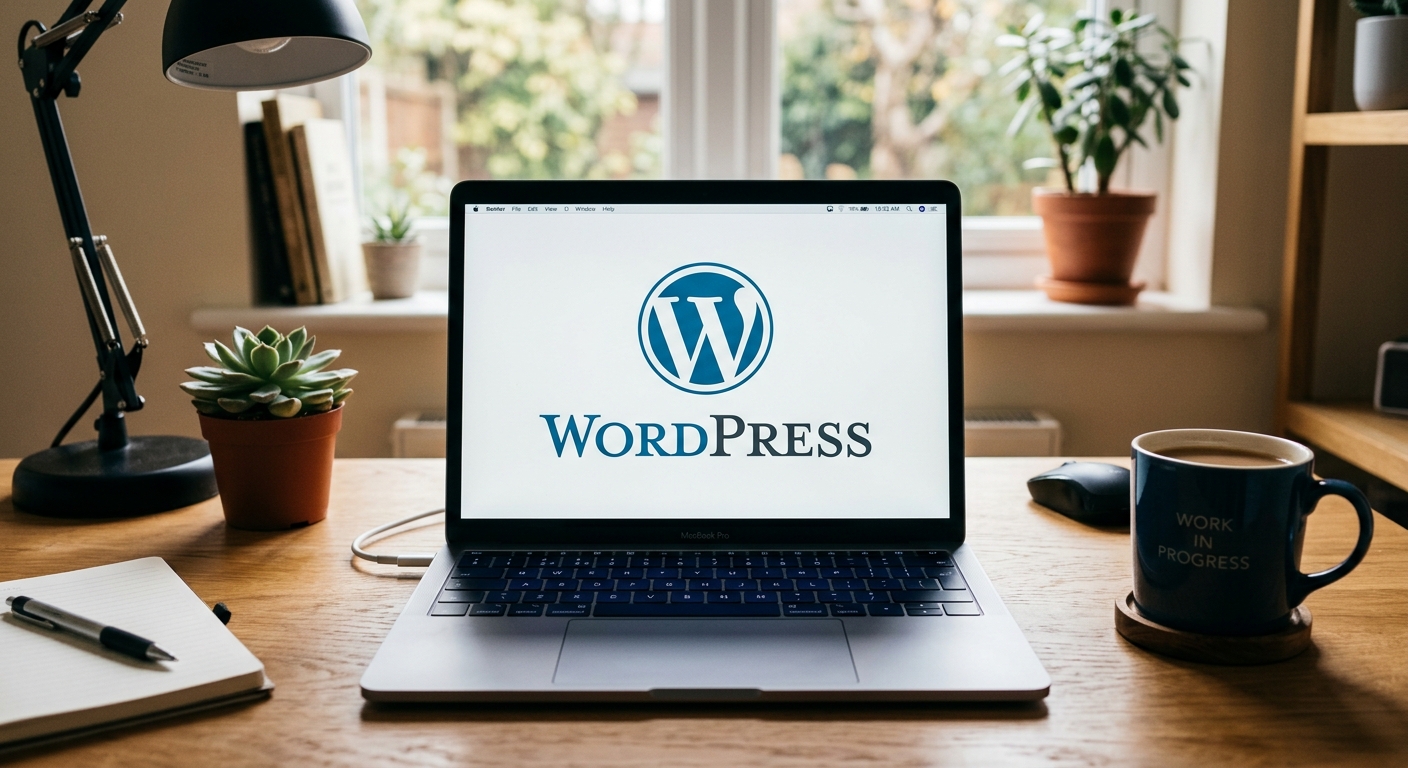 WordPress logotip i redovi Laravel koda jedan pored drugoga na ekranu.