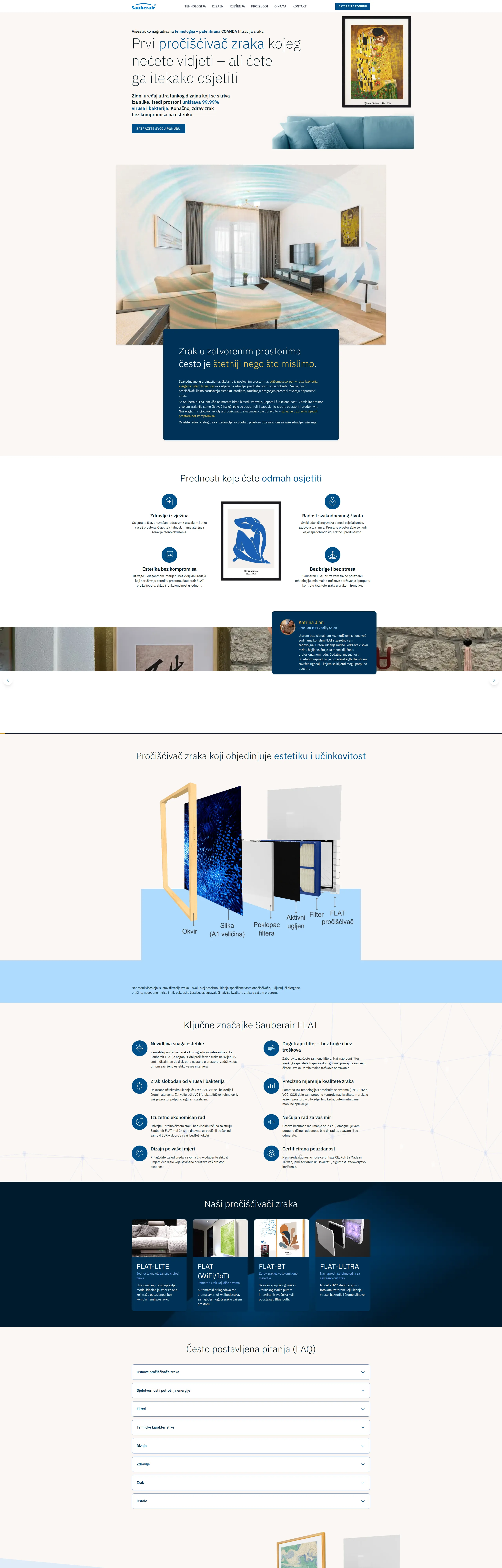 sauberair website full desktop view