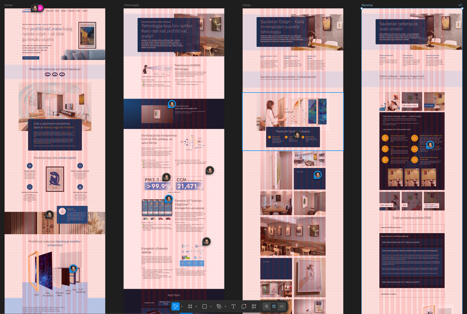 Sauberair Figma design mockup