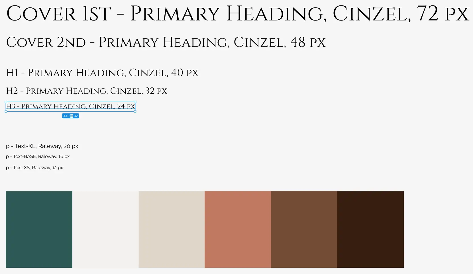 Dionis Camping Zaton stilski vodič s fontovima i bojama